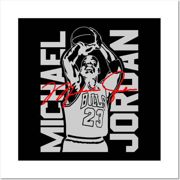 Michael Jordan Signature Wall Art by Olievera